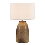 Crackle Glaze Ceramic Base With Brass Accents Mottled Brown Table Lamp 28.25" H by Uttermost