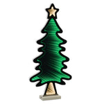 Infinity Light Christmas Tree 25"H Acrylic Display with Dual-Sided Star – Green Holiday LED Decor by Melrose