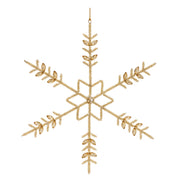 Christmas Gold Snowflake Ornaments 