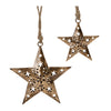 Melrose Punched Metal Star Ornament (Set of 12)