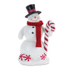 Melrose Peppermint Snowman with Candy Cane Figurine (Set of 2)