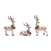 Melrose Glittered Holiday Deer Figurine (Set of 3)