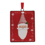 Melrose Metal Santa Ornament (Set of 12)