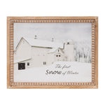 Christmas Winter Wall Art – First Snow Barn Framed Print 18 inch by Melrose