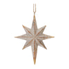 Melrose Champagne Northern Star Ornament (Set of 12)