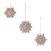 Melrose Ornate Champagne Snowflake Ornament (Set of 12)