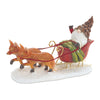 Melrose Pinecone Santa Gnome with Fox Sleigh (Set of 2)