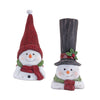 Melrose Tall Hat Snowman Shelf Sitter (Set of 2)