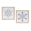 Framed MDF Snowflake Prints for Christmas Decorations