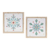 Modern Snowflake Wall Prints 13.5"SQ MDF Frame