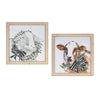 Christmas Holiday Wall Print Set of 2 Farm Animals