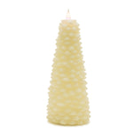 Rustic Christmas LED Candle 10"H – Tree Wax Design by Melrose