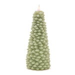 Melrose Glittered Pine Tree Candle 10"H