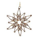 Melrose Bronze Jeweled  Snowflake Ornament (Set of 4)