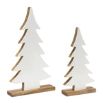 Rustic Farmhouse Wooden Christmas Pine Trees Set of 2 by Melrose