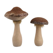 Glittered mushroom decor