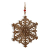 Melrose Mango Wood Snowflake Cut-Out Ornament (Set of 4)