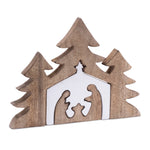 rustic nativity set