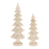 Brushed Gold Pine Tree Set of 2