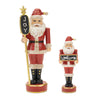 Melrose Santa Nutcracker Figurine with Senitment (Set of 2)