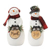 Melrose Snowman Figurine with Tree Disc Sentiment (Set of 6)