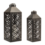 Modern Geometric Candle Lantern Set of 2 by Melrose