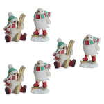 Bird with Skis and Skates Figurine Polyresin 5.25 Inch Christmas Accent Set of 6 by Melrose