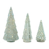 Christmas Lighted Glass Trees with Timer