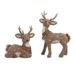 Melrose Felt Fabric Deer Shelf Sitter (Set of 2)