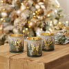 frosted pine candle holder