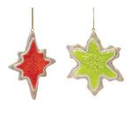 Melrose Frosted Cookie Star and Snowflake Ornament (Set of 6)