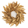 Melrose Metallic Bay Leaf Wreath 14"D