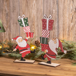 wooden christmas santa