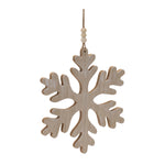 Melrose Traditional Wood Snowflake Ornament (Set of 12)