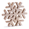 Melrose Natural Wood Snowflake (Set of 2)