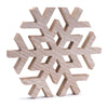 Melrose Natural Wood Snowflake (Set of 4)