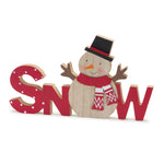 Melrose Snowman "Snow" Sign (Set of 2)