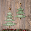 Christmas Pine Tree Wall Sign Set of 2