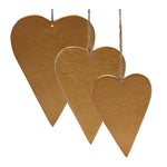 Melrose Gold Metal Heart Ornament (Set of 12)