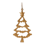 Melrose Gold Metal Tree Outline Ornament (Set of 12)