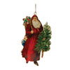 Melrose Vintage Metal Santa Ornament (Set of 6)