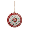 Melrose Metal Merry Christmas Snowflake Disc Ornament (Set of 6)