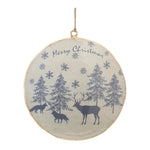 Melrose Metal Woodland Animal Merry Christmas Ornament (Set of 6)