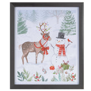 Holiday Snowman and Deer Artwork 9