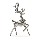 Melrose Hammered Metal Holiday Reindeer (Set of 2)