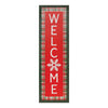 Winter Welcome Sign – 9.5" x 31.5" Framed Holiday Décor