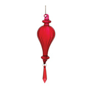 Elegant Red Christmas Drop Ornaments – Glass Set