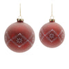 Melrose Etched Frost Glass Ball Ornament (Set of 6)