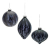 Melrose Midnight Blue Marble Paint Glass Ornament (Set of 6)