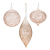 Melrose Crackled Swirl Glass Ornament (Set of 6)